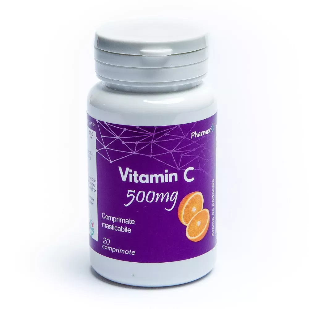 Vitamina C 500mg, 20 comprimate, Pharmex
