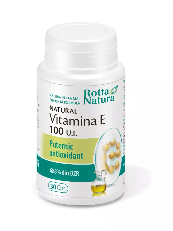 Vitamina E naturală 100ui, 30 capsule, Rotta Natura