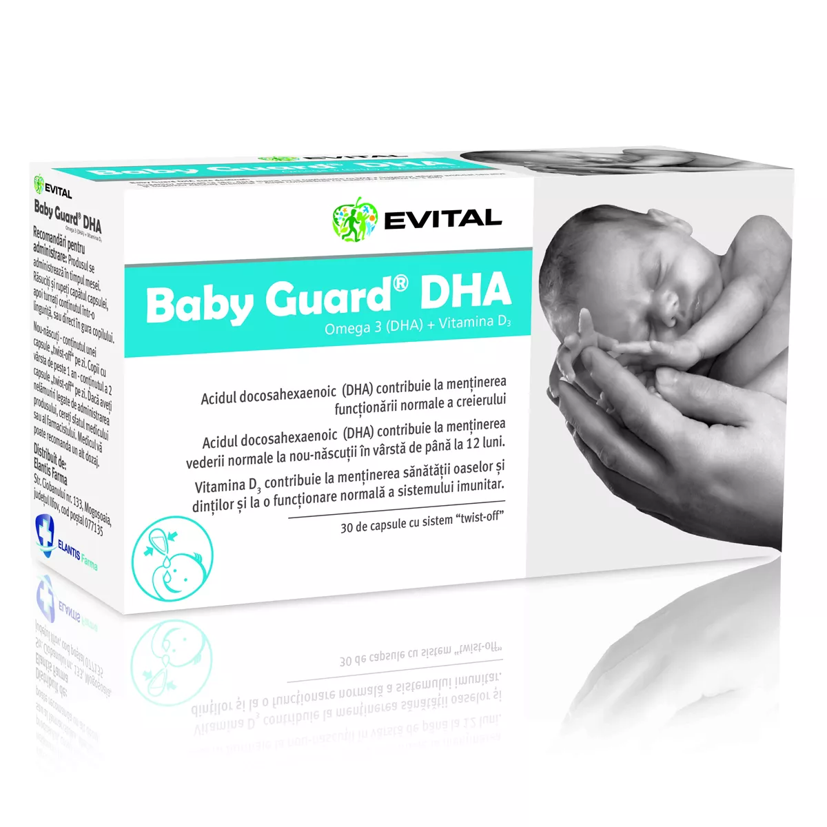 EVITAL BABY GUARD DHA X 30 CAPSULE  , [],larafarm.ro