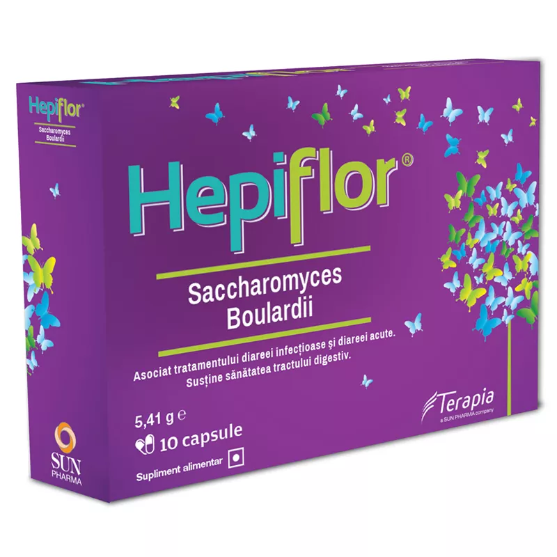 HEPIFLOR SACCHAROMYCES BOULARDII 250 MG X 10 CPS, [],larafarm.ro