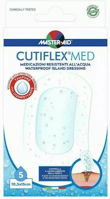 MASTER AID CUTIFLEX MED 10.5X15 CM PLASTURE REZISTENT LA APA X 5 BUC, [],larafarm.ro