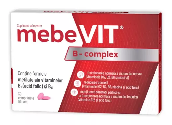 MEBEVIT B-COMPLEX X 30 CP, [],larafarm.ro