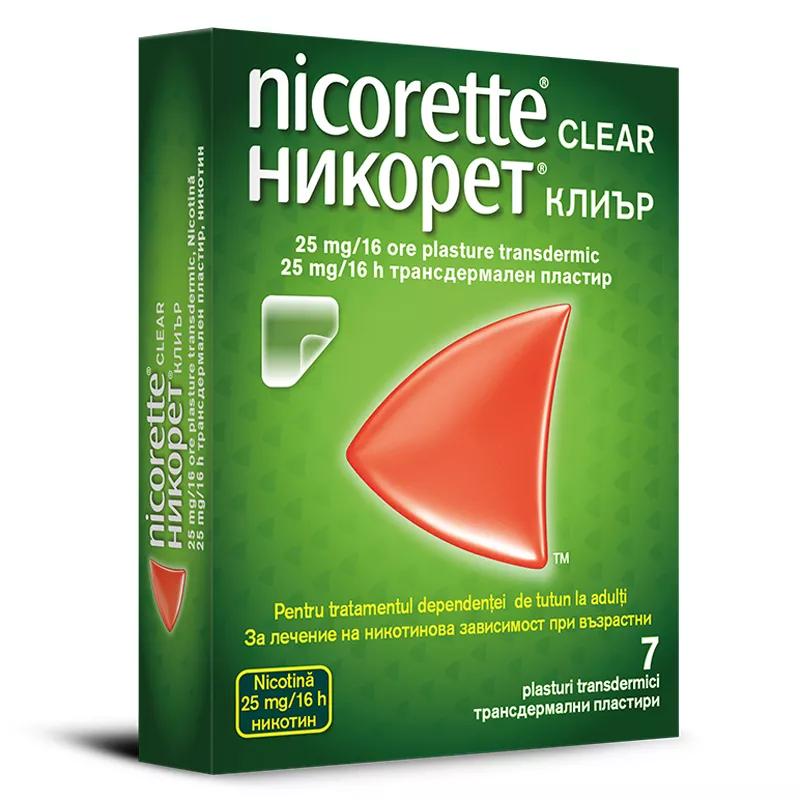 NICORETTE CLEAR 25 mg/16 ore x 7, [],larafarm.ro