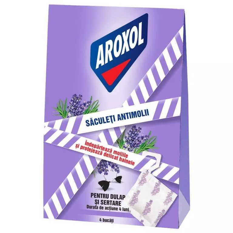 AROXOL SACULETI ANTIMOLII 4BUC 12/BAX, [],lucidiusmarket.ro