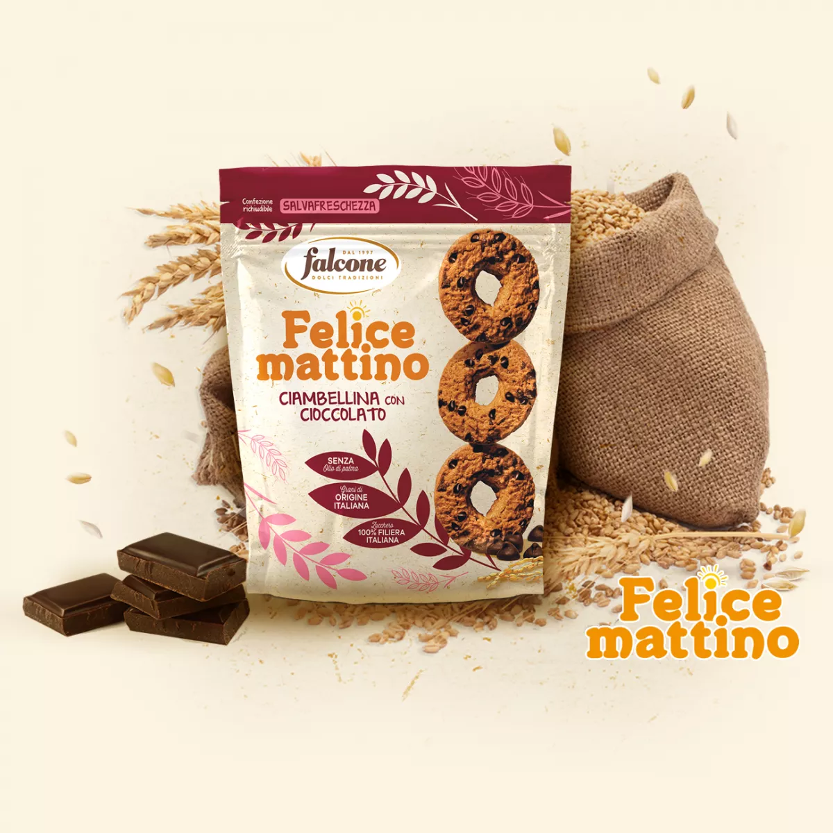 Biscuiti Felice Mattino Falcone Ciambelle Cu Ciocolata
