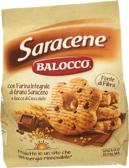 Biscuiti Saracene Balocco Cu Faina Integrala Si Bucati De Ciocolata