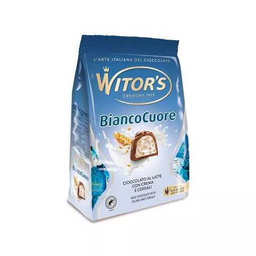 Praline Witor's Bianco Cuore Cu Lapte Si Cereale