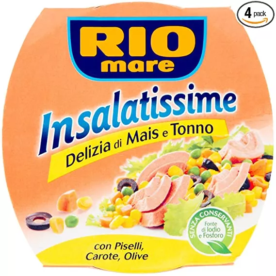 Salata Rio Mare Insalatissima Delizia di Mais con Tonno, Piselli, Carote e Olive