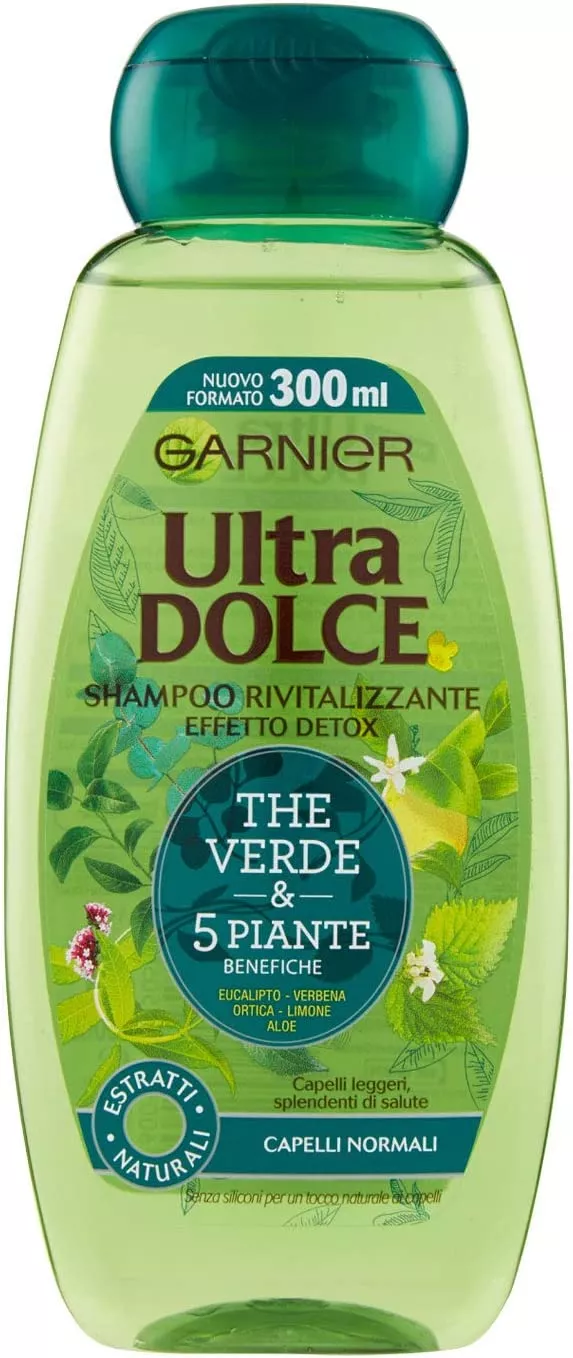 Sampon Garnier Ultra Dolce Cu Ceai Verde & 5 Plante