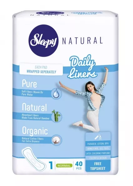 Absorbante Sleepy NATURAL Daily Normal, 40buc, [],drogheriemb.ro