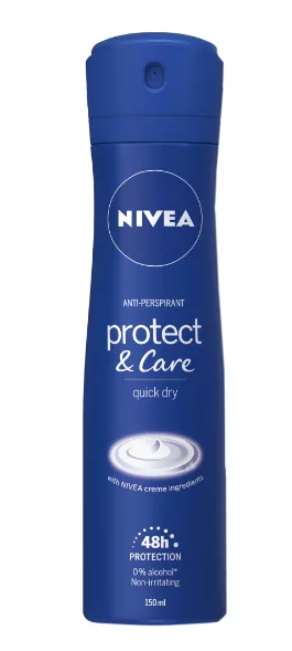 Antiperspirant pentru femei DEO NIVEA Protect & Care, 150ml, [],drogheriemb.ro