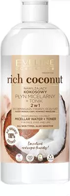 Apa micelara tonica EVELINE Rich Coconut, 500ml, [],drogheriemb.ro