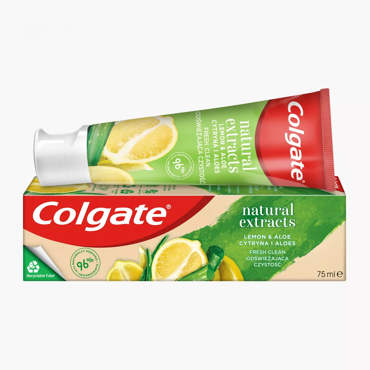 Pasta de dinti Colgate Natural Extracts Aloe Lemon, 75ml, [],drogheriemb.ro
