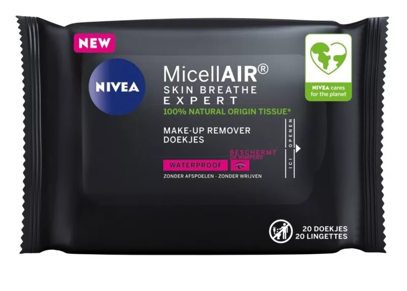 Servetele umede demachiante Biodegradabile NIVEA MicellAIR Skin Breathe Expert , 20buc, [],drogheriemb.ro