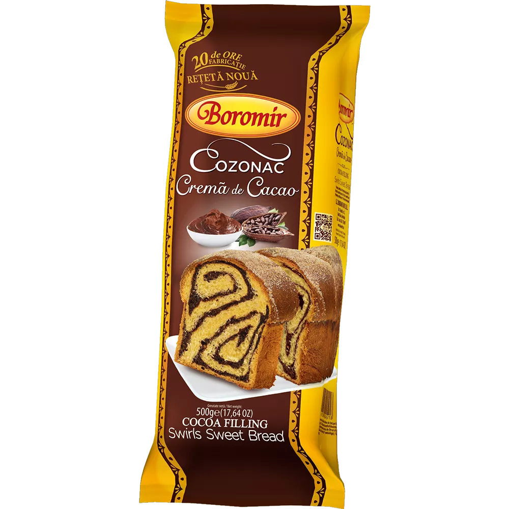 Cozonac/chec COZONAC BOROMIR 450G CREMA CACAO 5941300011868