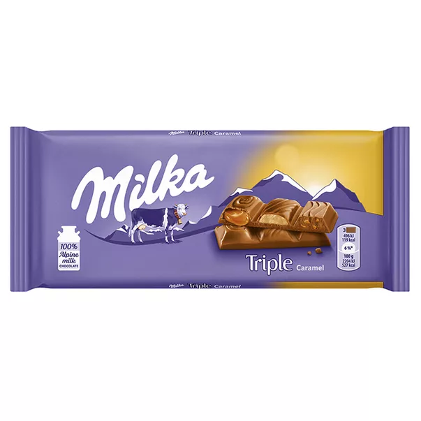 MILKA 90G TRIPLE CARAMEL, [],mcanonstop.ro