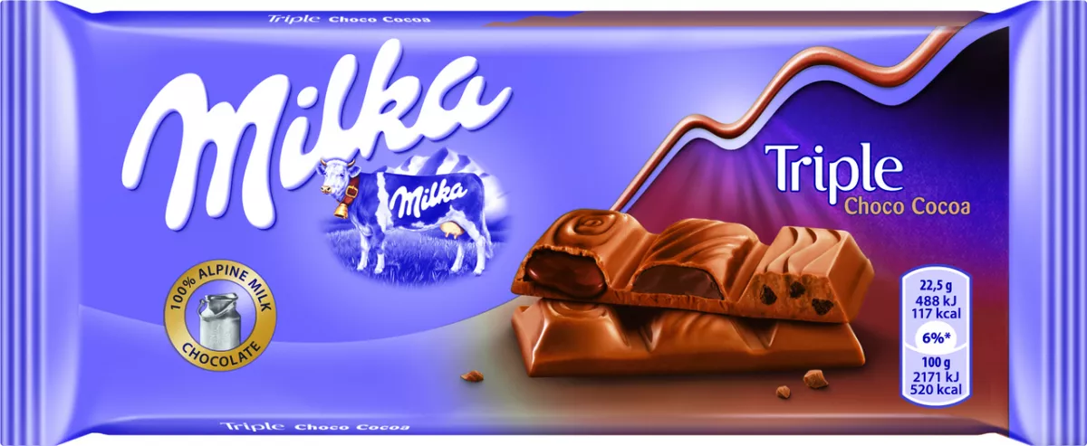 MILKA 90G TRIPLE CHOCO COCOA, [],mcanonstop.ro