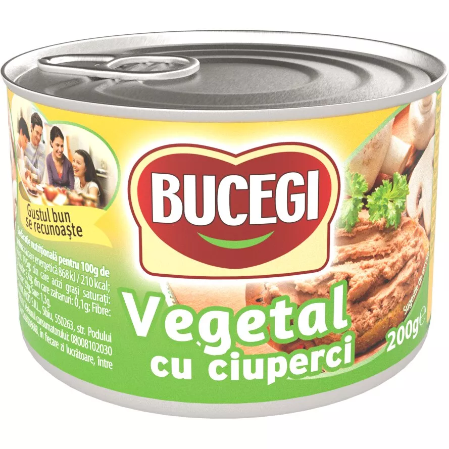 PATE BUCEGI 200G VEGETAL CIUPERCI, [],mcanonstop.ro