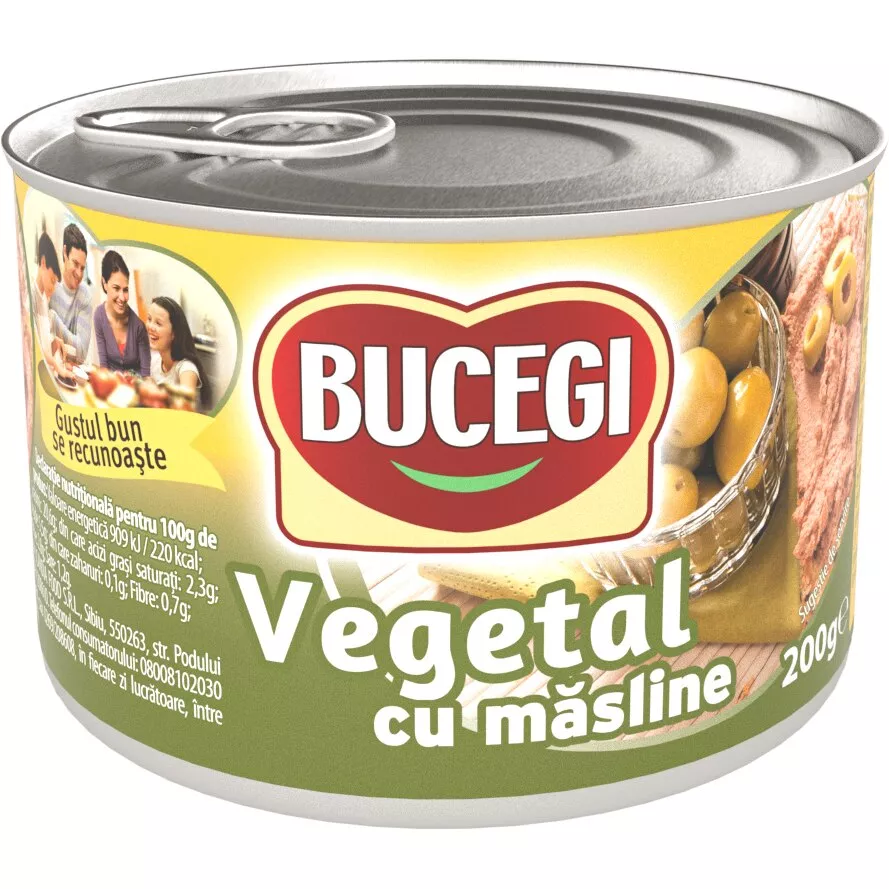 PATE BUCEGI 200G VEGETAL MASLINE, [],mcanonstop.ro