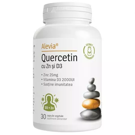 Quercetina cu Zn si Vitamina D3, 30 capsule vegetale, Alevia
, [],nordpharm.ro