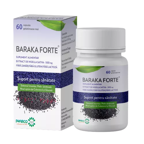 Baraka Forte, 500 mg, 60 capsule moi, Pharco
, [],nordpharm.ro