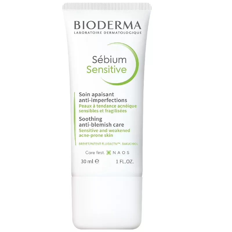 Fluid calmant si hidratant pentru pielea acneica Sebium Sensitive, 30 ml, Bioderma
, [],nordpharm.ro