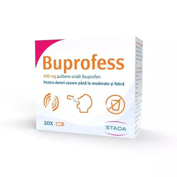 Buprofess, 400 mg, 10 plicuri, Stada , [],nordpharm.ro