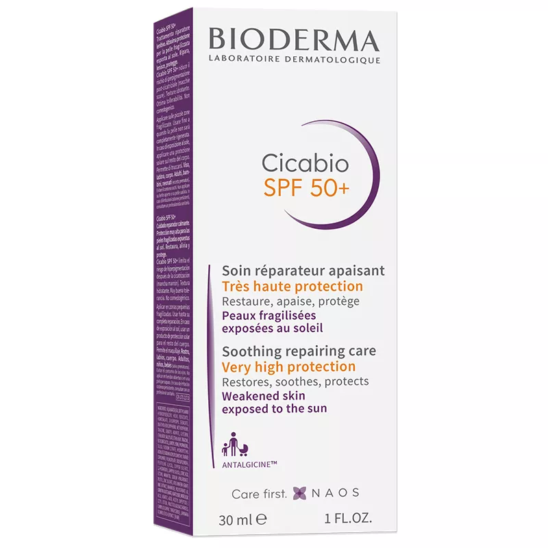 Crema pentru piele pigmentata Cicabio, SPF 50+, 30 ml, Bioderma, [],nordpharm.ro