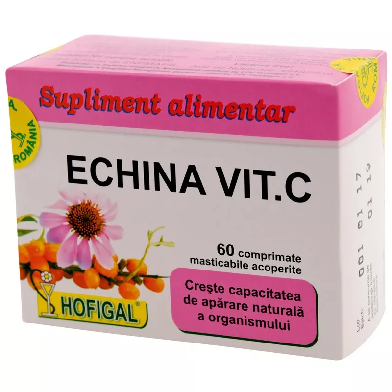 ECHINACEA VIT C CTX60 CPR HOFIGAL, [],nordpharm.ro