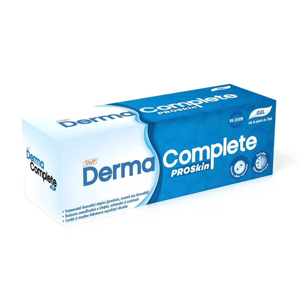 Gel pentru afectiuni cutanate ale pielii Derma Complete Proskin, 50 ml, Sun Wave Pharma, [],nordpharm.ro