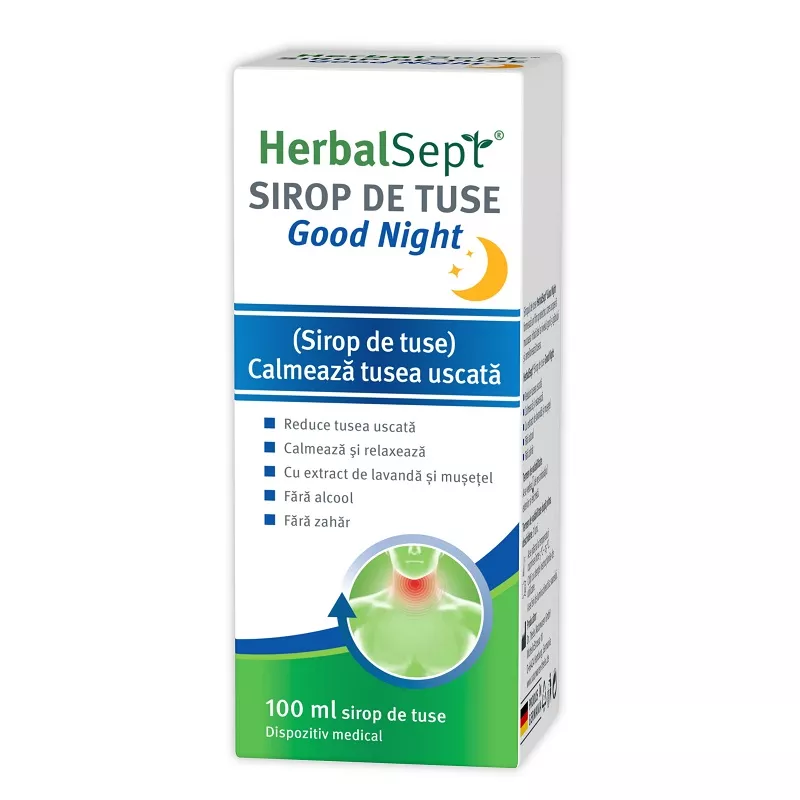 HerbalSept GOOD NIGHT sirop, 100 ml,Zdrovit, [],nordpharm.ro