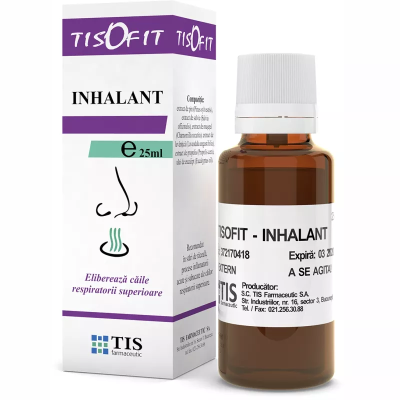 Inhalant Tisofit, 25 ml, Tis Farmaceutic, [],nordpharm.ro