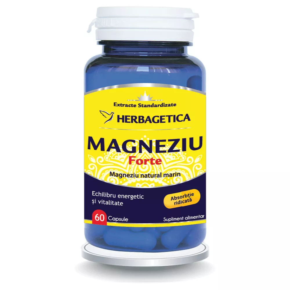 Magneziu Forte, 60 capsule, Herbagetica , [],nordpharm.ro