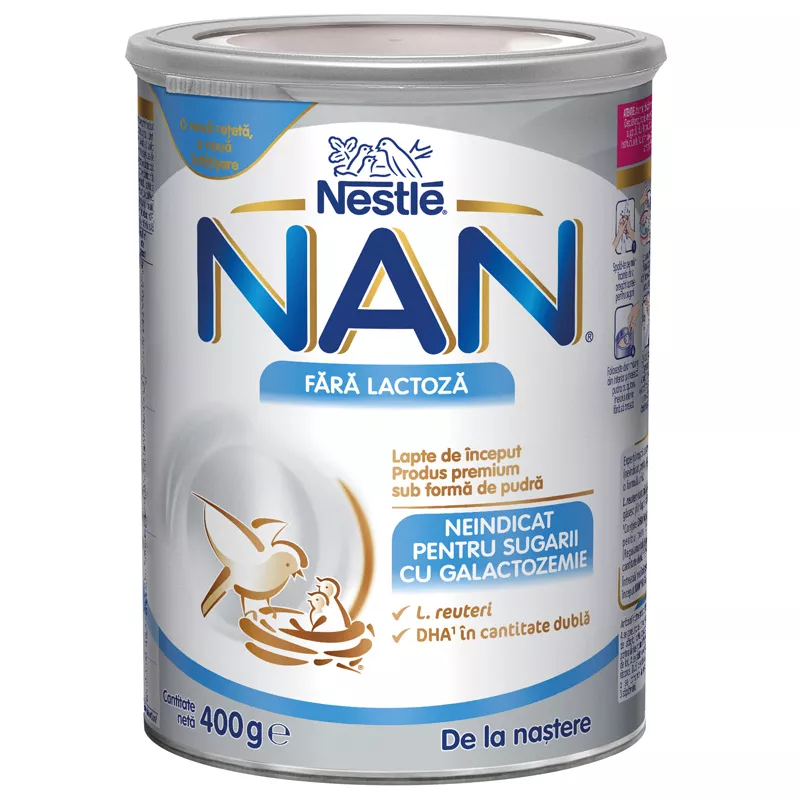 Nan fara lactoza, 400 g, Nestle, [],nordpharm.ro