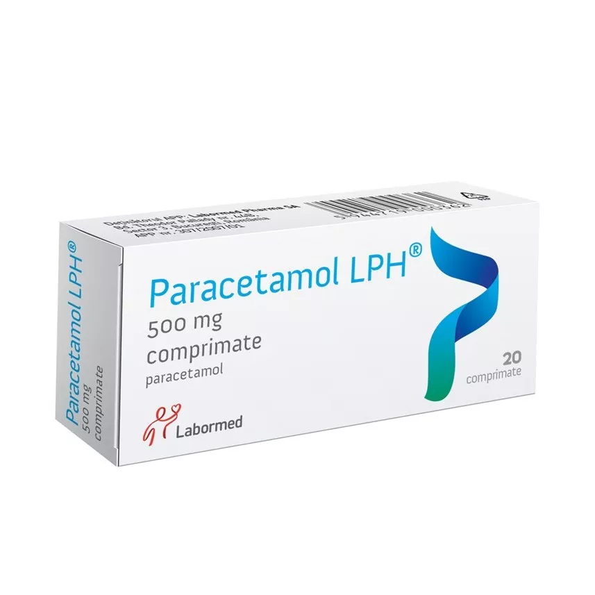 Paracetamol, 500 mg, 20 comprimate, Labormed, [],nordpharm.ro