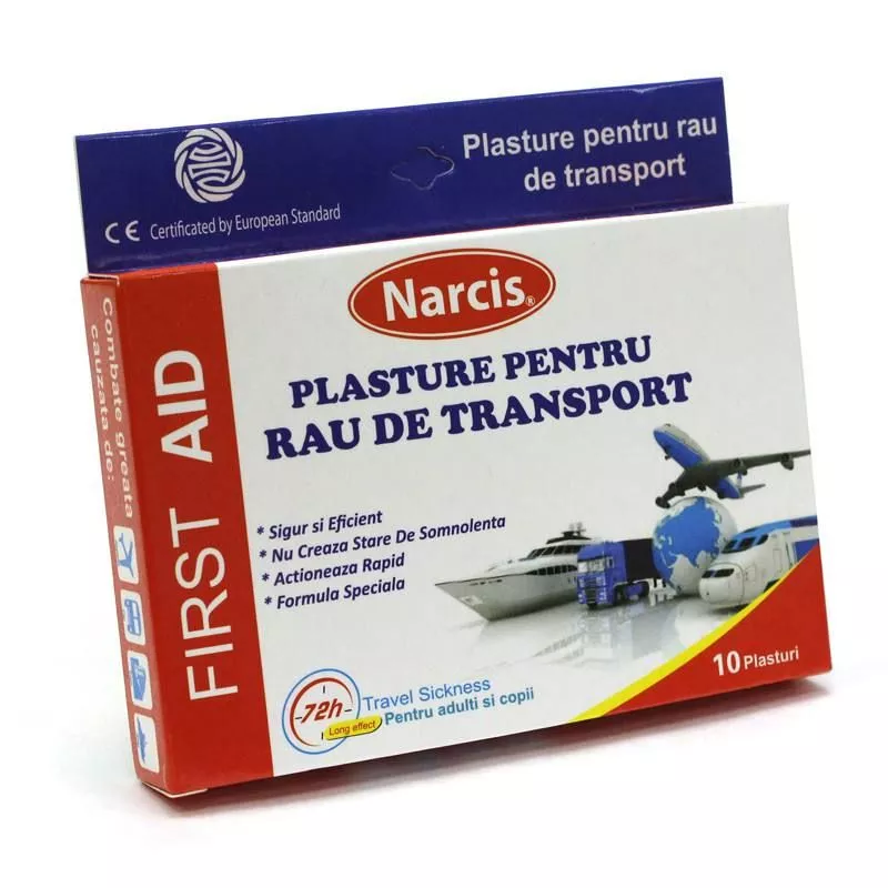 Plasturi pentru rau de transport, 10 bucati, Narcis
, [],nordpharm.ro