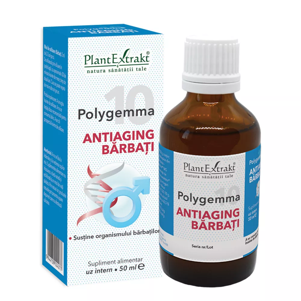 Polygemma 10 Antiaging barbati, 50 ml, Plant Extrakt, [],nordpharm.ro