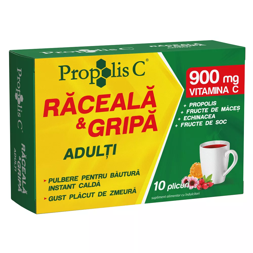 Propolis C raceala si gripa adulti, 10 plicuri, Fiterman Pharma , [],nordpharm.ro