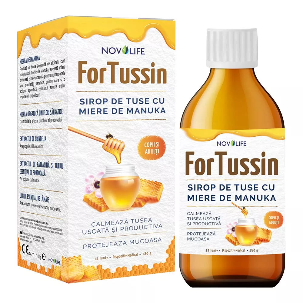 Sirop de tuse ForTussin, 120 ml, Novolife, [],nordpharm.ro