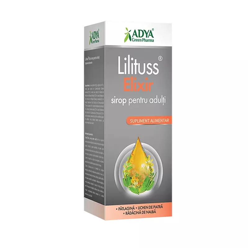 Sirop pentru adulti Lilituss Elixir, 200 ml, Adya , [],nordpharm.ro