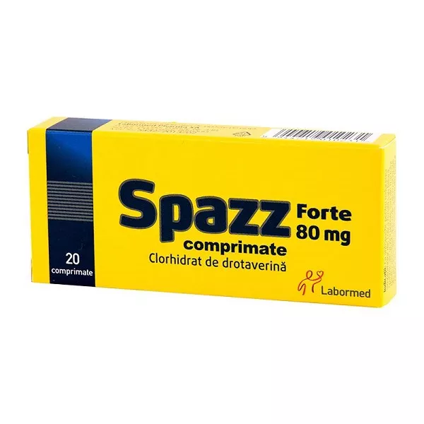 Spazz Forte, 80 mg, 20 comprimate, Alvogen, [],nordpharm.ro