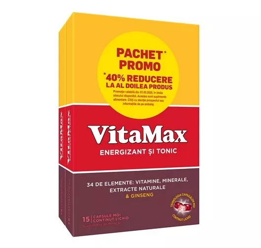 Pachet Vitamax, 15 capsule + 15 capsule, Perrigo, [],nordpharm.ro