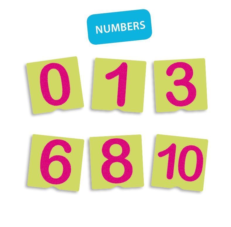 Carduri tactile pre-scriere numere
