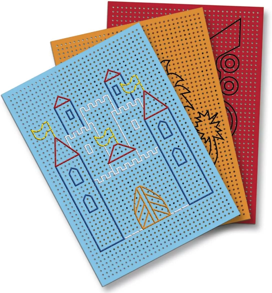 Carton colorat cu modele pentru cusut - 10 buc, 17 x 25 cm