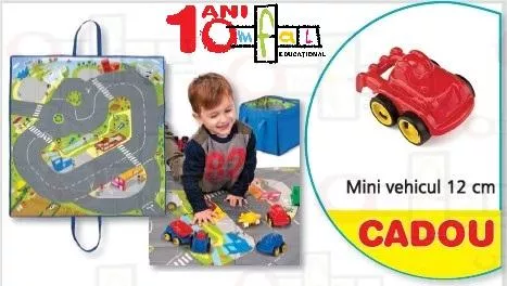 Covoras cutie + Mini vehicul Cadou