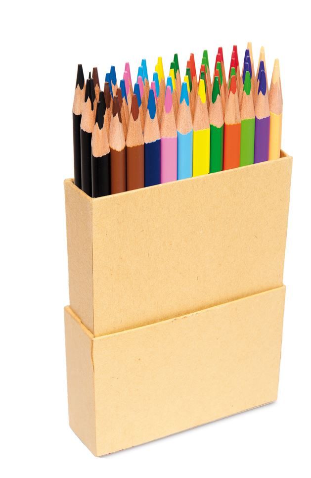 Creioane colorate triunghiulare