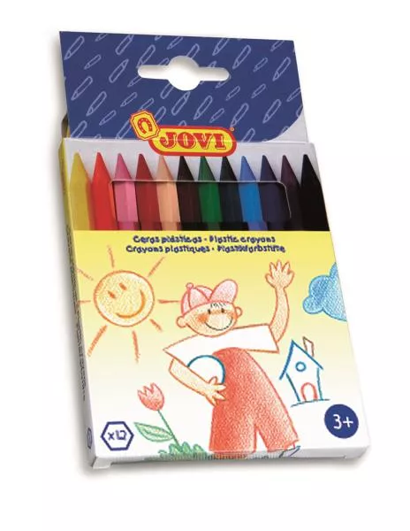 Creioane de plastic - set de 12 culori