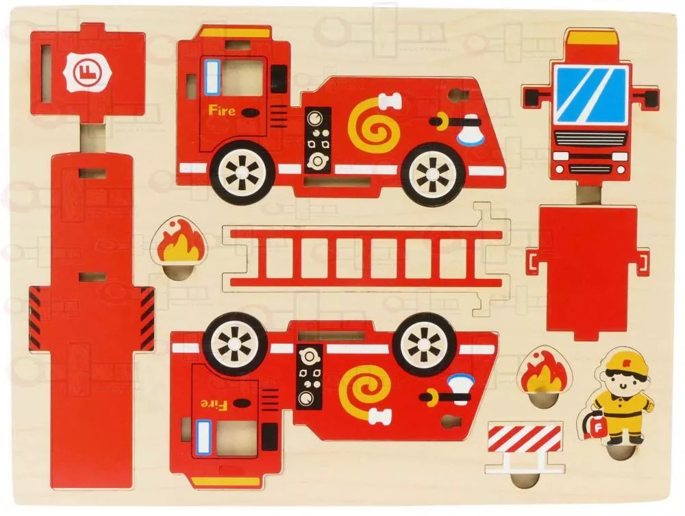 Puzzle 3D Masina de pompieri