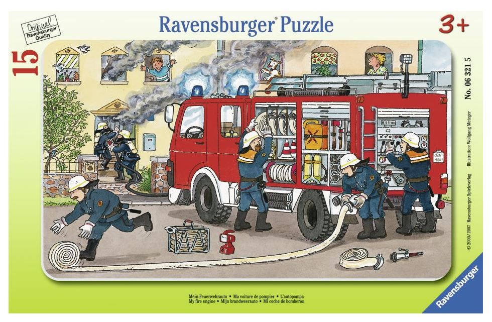 Puzzle Masina de pompieri, 15 piese