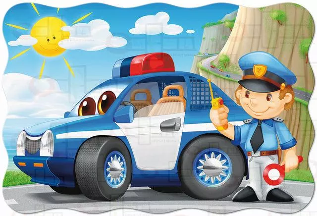 Puzzle Maxi Masina de politie